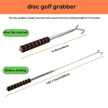 Disk Golf Retriever Teleskopik Disk Golf Kapmak Dayanıklı Paslanmaz Çelik Disk Golf Alma Cihazı Almak Diskler