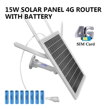 Kablosuz 4G SIM Kart Güneş Yönlendirici WiFi ile 8 adet 18650 Piller, RJ45 konektörü, tip-c şarj portu, açık su geçirmez
