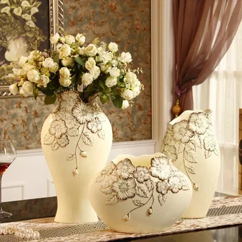 Lüks Çin Klasik Antika Seramik Emaye Çiçek Vazolar Yeşil Vazo Zanaat Ev Dekorasyon