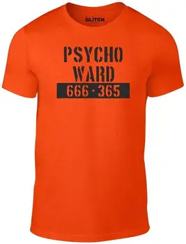 Psiko Koğuş T-Shirt-Komik t shirt süslü elbise korku Cadılar Bayramı ruh sağlığı