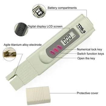 TDS-3 PPM Sıcaklık Su Sertlik Test Cihazı Kalem Tipi Dijital TDS Metre Tutun