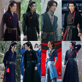 TV Oyun Chen Qing Ling Kıyafet Xiao Zhan Aynı Stil Erkekler Hanfu Pamuk Keten Dövüş sanatları Swordman Savurgan Şövalye Kostüm